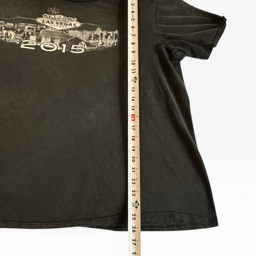 Las Vegas 2015 Graphic T-Shirt Mens XL Black Souvenir Tee Distressed - Picture 3 of 8